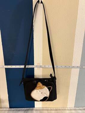 Squishmallows Cam the Cat Crossbody Phone Wallet Bag with Leopard Print Back